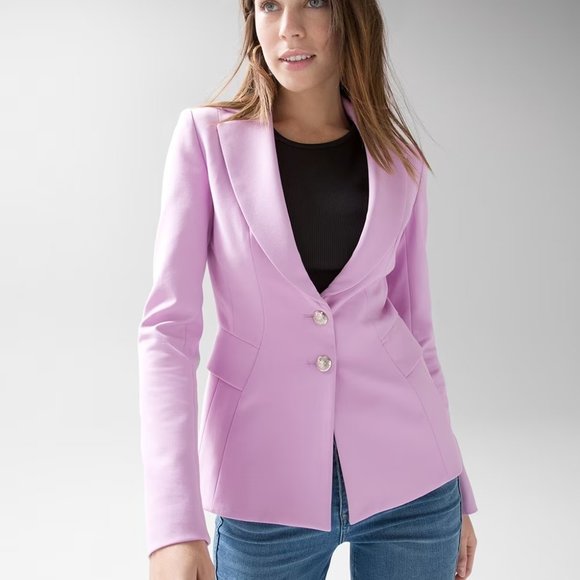 nwt white house black market signature stretch studio blazer in stiletto 0 00 10 - Picture 2 of 3